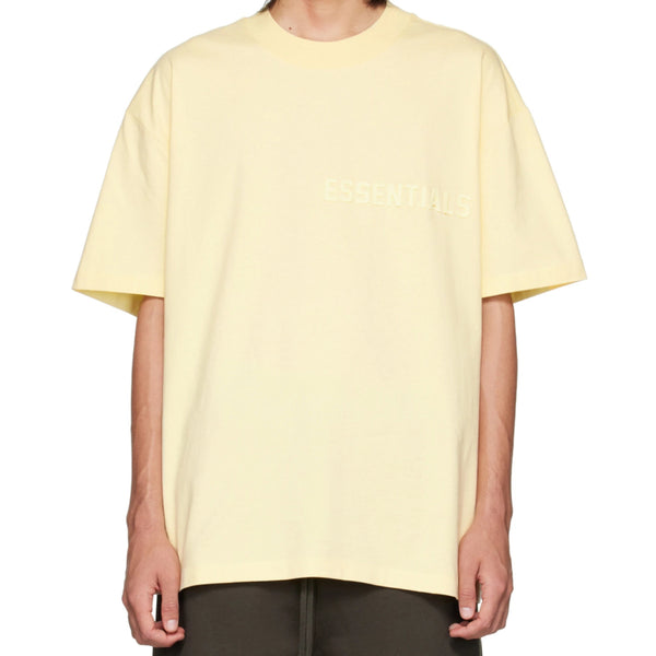 FEAR OF GOD Essentials Felt Logo Tee Canary FEAR OF GOD FEAR OF GOD - originalfook singapore