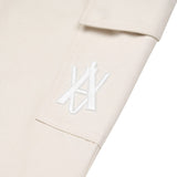 (60% OFF) ADLV X LISA A Logo Emblem Embroidery Cargo Long Pants Ivory ADLV ADLV - originalfook singapore