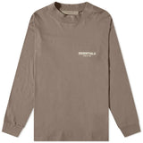 FEAR OF GOD Essentials Felt Logo Long Sleeve Tee Desert Taupe FEAR OF GOD FEAR OF GOD - originalfook singapore