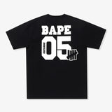 Bathing Ape X Undefeated College Tee Black BATHING APE BATHING APE - originalfook singapore