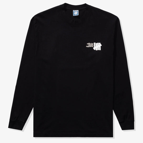 Undefeated 3M Reflective Staff Long Sleeve Tee Black undefeated undefeated - originalfook singapore
