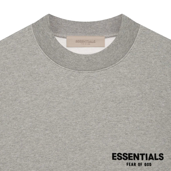 FEAR OF GOD Essentials Felt Logo Crewneck Sweatshirt Dark Oatmeal FEAR OF GOD FEAR OF GOD - originalfook singapore