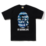 (18% OFF) Bathing Ape Graffiti Check Tee Black Blue BATHING APE BATHING APE - originalfook singapore