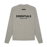 FEAR OF GOD Essentials Felt Logo Long Sleeve Tee Dark Oatmeal FEAR OF GOD FEAR OF GOD - originalfook singapore