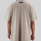 FEAR OF GOD Essentials Felt Logo Tee Smoke FEAR OF GOD FEAR OF GOD - originalfook singapore