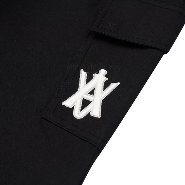 (60% OFF ) ADLV X LISA A Logo Emblem Embroidery Cargo Long Pants Black ADLV ADLV - originalfook singapore