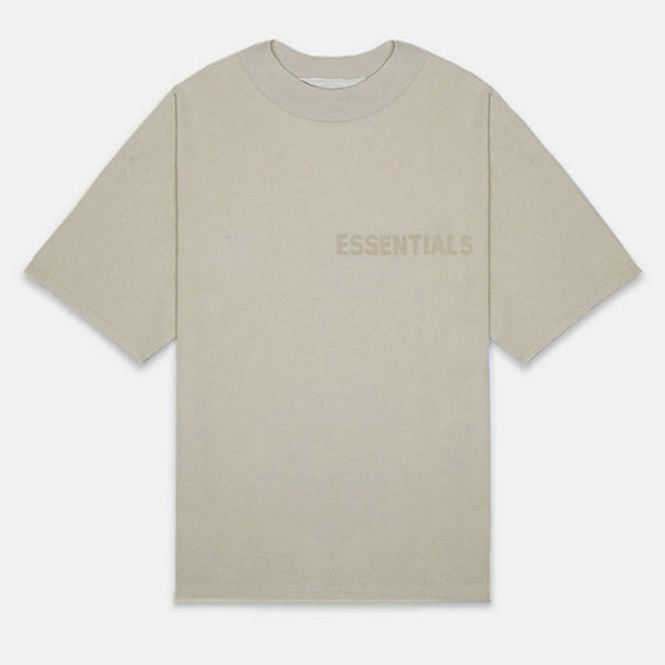 FEAR OF GOD Essentials Felt Logo Tee Smoke FEAR OF GOD FEAR OF GOD - originalfook singapore