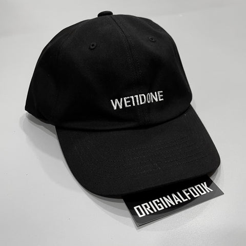 WE11DONE Small Logo Embroidery Cap Black