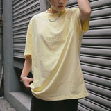 FEAR OF GOD Essentials Felt Logo Tee Canary FEAR OF GOD FEAR OF GOD - originalfook singapore