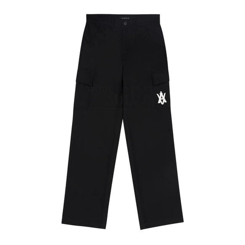 ADLV X LISA A Logo Emblem Embroidery Cargo Long Pants Black