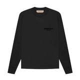 FEAR OF GOD Essentials Felt Logo Long Sleeve Tee Black FEAR OF GOD FEAR OF GOD - originalfook singapore