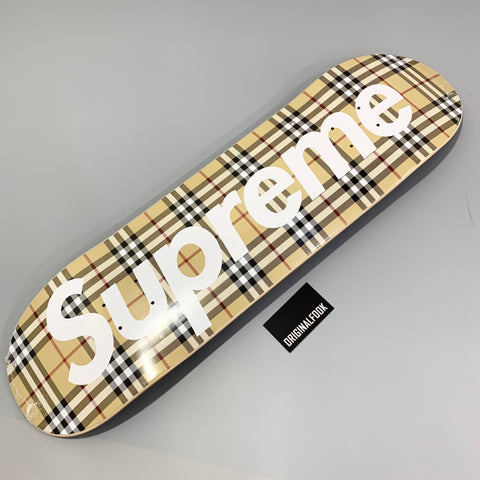 SUPREME X BURBERRY Skateboard Deck