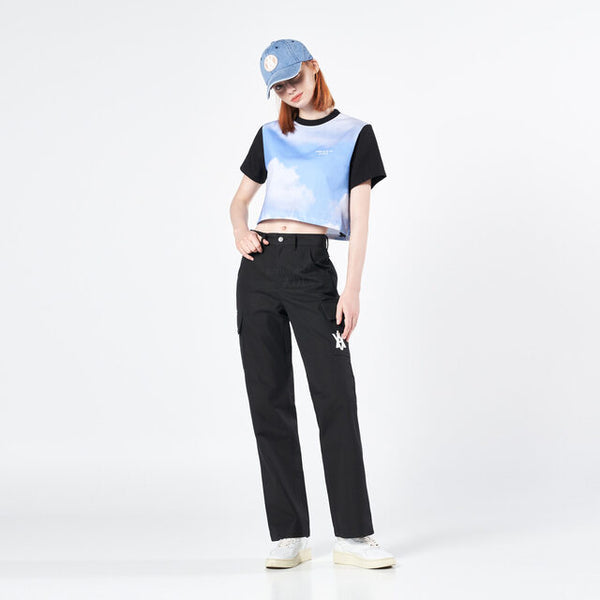 (60% OFF ) ADLV X LISA A Logo Emblem Embroidery Cargo Long Pants Black ADLV ADLV - originalfook singapore