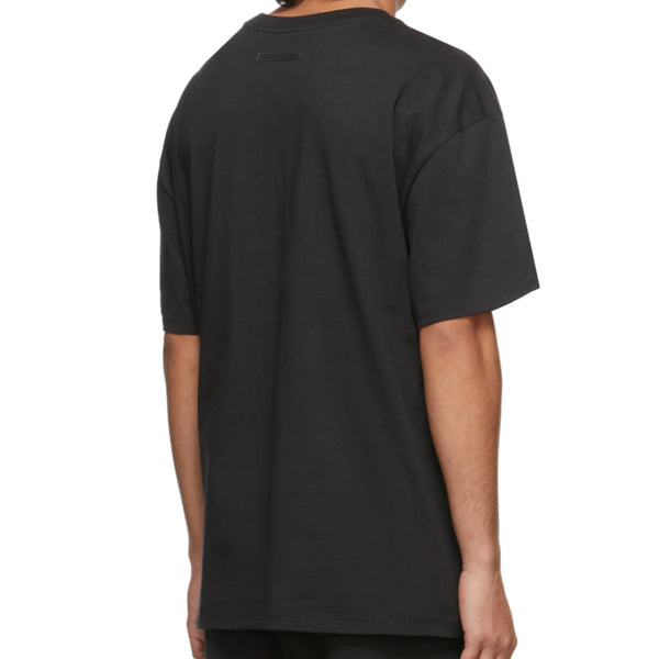 FEAR OF GOD Essentials Reflective Chest Logo Tee Black FEAR OF GOD FEAR OF GOD - originalfook singapore