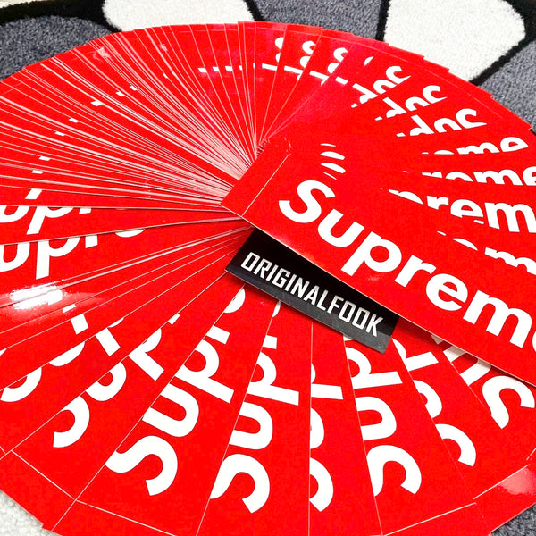 SUPREME Classic Box Logo Waterproof Sticker X1 supreme supreme - originalfook singapore
