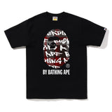 (18% OFF) Bathing Ape Graffiti Check Tee Black Red BATHING APE BATHING APE - originalfook singapore