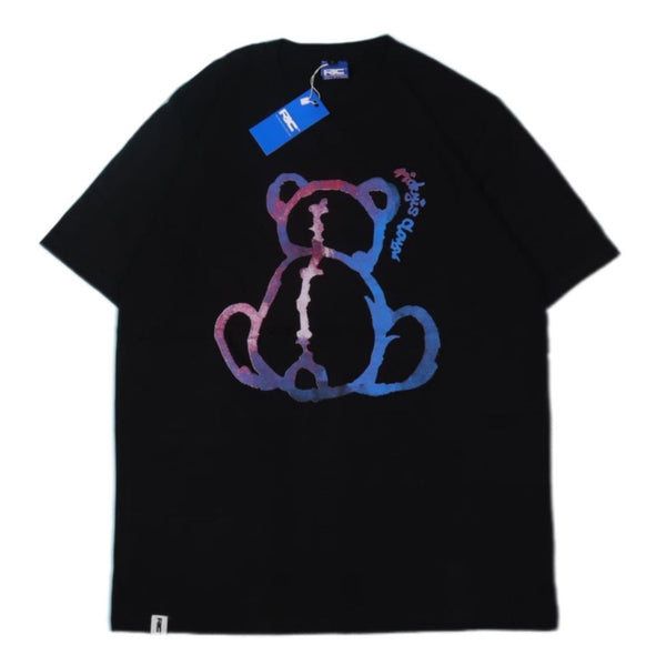 Rickyisclown [RIC] Galaxy Bear Smiley Tee Black [R7210426a-LLLL] RICKYISCLOWN RICKYISCLOWN - originalfook singapore