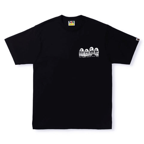 Bathing Ape Stroke Camo Distortion Tee Black