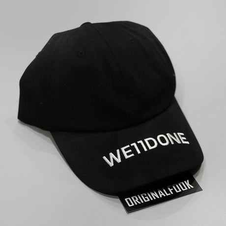 WE11DONE Embroidered Cap Black ORIGINALFOOK STORE ORIGINALFOOK STORE - originalfook singapore