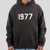 FEAR OF GOD Essentials 1977 Logo Hoodie Black FEAR OF GOD FEAR OF GOD - originalfook singapore