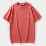 FEAR OF GOD Essentials Felt Logo Tee Coral FEAR OF GOD FEAR OF GOD - originalfook singapore