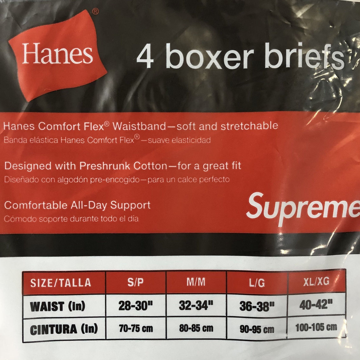 SUPREME X HANES Boxer Briefs Black (Pack of 4) supreme supreme - originalfook singapore