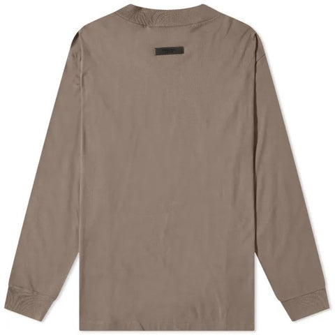 FEAR OF GOD Essentials Felt Logo Long Sleeve Tee Desert Taupe