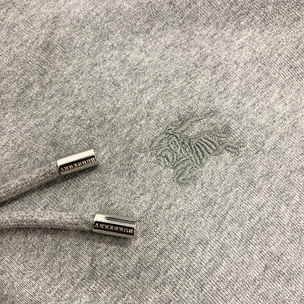 Burberry Clarendon Check Embroidery Logo Zip Hoodie Grey BURBERRY BURBERRY - originalfook singapore