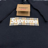 SUPREME X BURBERRY Box Logo Hoodie Black supreme supreme - originalfook singapore