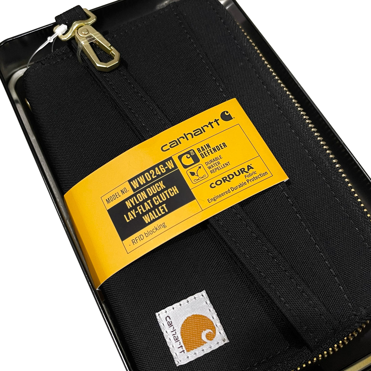 Carhartt USA Nylon Clutch Wallet Black (Comes with Metal Tin) carhartt carhartt - originalfook singapore