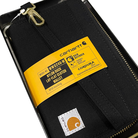 Carhartt Nylon Clutch Wallet Black (Comes with Metal Tin)