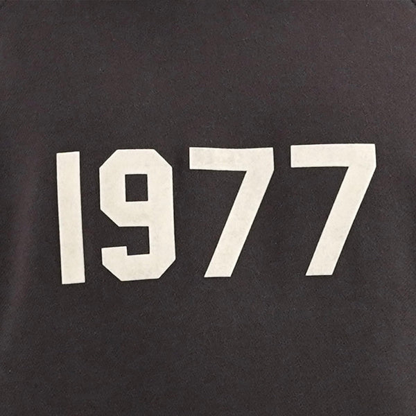 FEAR OF GOD Essentials 1977 Logo Hoodie Black FEAR OF GOD FEAR OF GOD - originalfook singapore