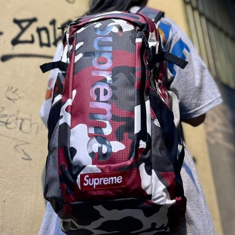 Lululemon Red Camouflage Backpack Authentic Supreme Red Camo Backpack Lululemon Red Camouflage Backpack Authentic Supreme Red Camo Backpack