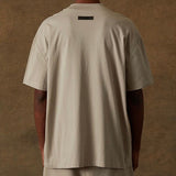 FEAR OF GOD Essentials Felt Logo Tee Smoke FEAR OF GOD FEAR OF GOD - originalfook singapore
