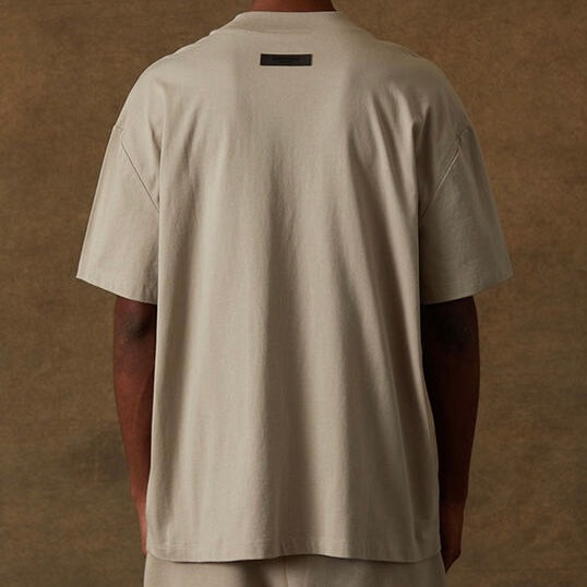 FEAR OF GOD Essentials Felt Logo Tee Smoke FEAR OF GOD FEAR OF GOD - originalfook singapore