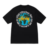 Stussy One World Tee Black STUSSY STUSSY - originalfook singapore