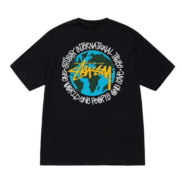 Stussy One World Tee Black STUSSY STUSSY - originalfook singapore