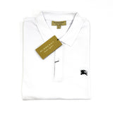 Burberry Embroidered Logo Oxford Polo Tee White BURBERRY BURBERRY - originalfook singapore