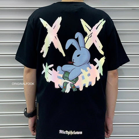 Rickyisclown [RIC] Boss Bunny Laser Reflective Smiley Tee Black [R7221101E-Q7]