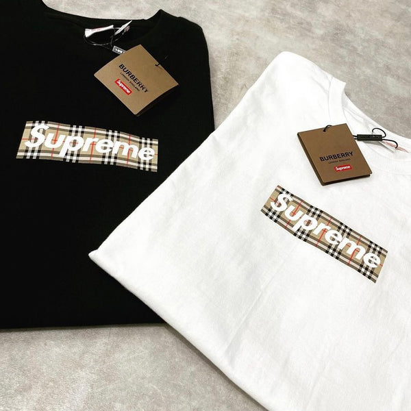 Supreme x Burberry Box Logo Tee