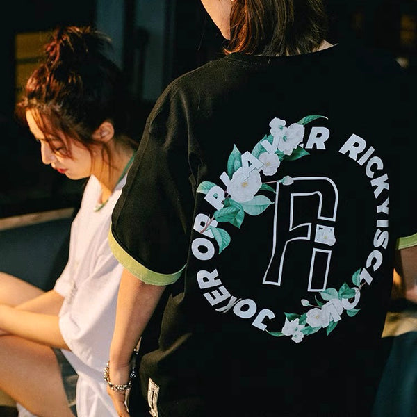 Rickyisclown [RIC] Camellia Ring Logo Tee Black [R19211228a-E5] RICKYISCLOWN RICKYISCLOWN - originalfook singapore