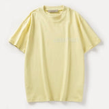 FEAR OF GOD Essentials Felt Logo Tee Canary FEAR OF GOD FEAR OF GOD - originalfook singapore