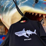 PALM ANGELS Kill The Shark Tee Black PALM ANGELS PALM ANGELS - originalfook singapore