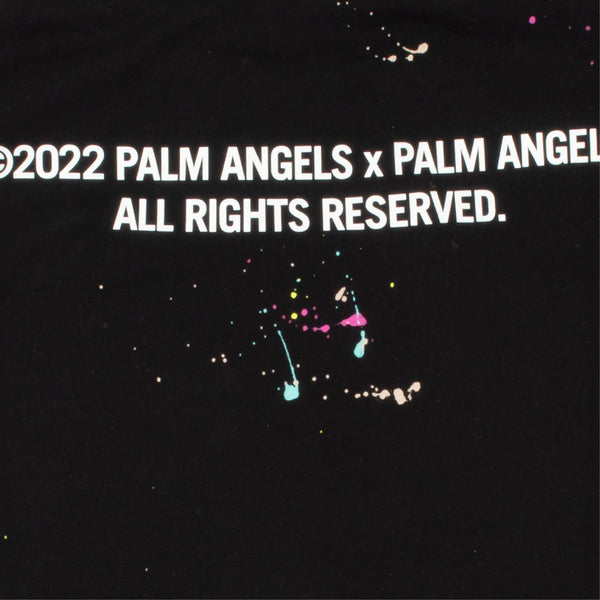 Palm Angels PXP Painted Tee Black PALM ANGELS PALM ANGELS - originalfook singapore