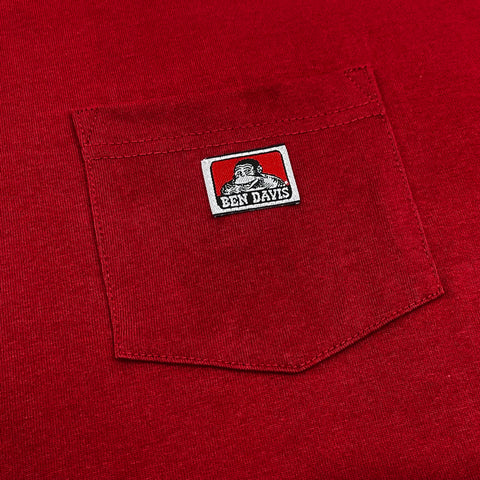 Ben Davis Japan Pocket Logo Tee Maroon [BDZT-0099]