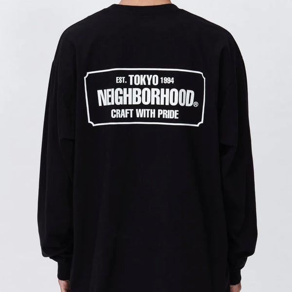 Neighborhood NH-1 SS CO Long Sleeve Tee Black Neighborhood Neighborhood - originalfook singapore