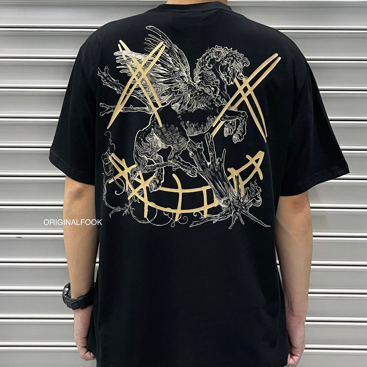 Rickyisclown [RIC] Pegasus Smiley Tee Black [R2280706e-Q6] RICKYISCLOWN RICKYISCLOWN - originalfook singapore