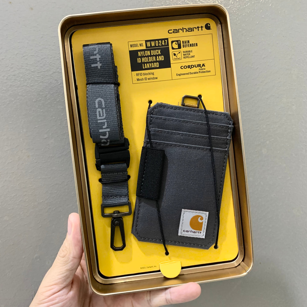 Where to buy Carhartt USA Nylon ID Holder Lanyard Set Gravel in Singapore ORIGINALFOOK