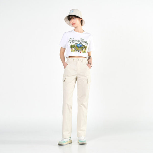 (60% OFF) ADLV X LISA A Logo Emblem Embroidery Cargo Long Pants Ivory ADLV ADLV - originalfook singapore