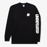 Undefeated Vertical Logo Long sleeve Tee Black undefeated undefeated - originalfook singapore